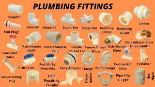 Plumbing Materials Name and Pictures  Plumbing Fittings Name  Plumbing Work [upl. by Evvy]