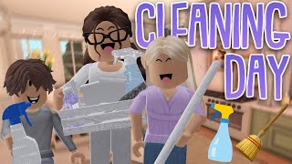 Family Cleaning Day Routine  Roblox Bloxburg Family Roleplay wvoices [upl. by Enillebyam]