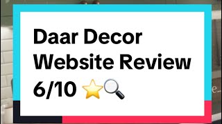 🔍 Reviewing Daar Decor website shorts [upl. by Durante]