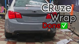 Cruze Nardo grey wrap Done✅  boht time da kmm ajj complete hoea  Jagginattvlogs [upl. by Irvin]