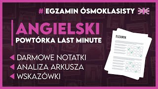 POWTÓRKA Z ANGIELSKIEGO ✨ To MUSISZ WIEDZIEĆ przed egzaminem ✅️  Egzamin Ósmoklasisty 2025 [upl. by Odnalref]