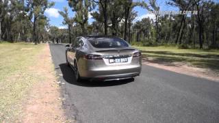 2015 Tesla Model S P85D 0100kmh amp engine sound [upl. by Daberath]