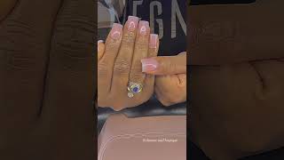 Pink nails 👀🙂‍↔️💖 pinknaildesigns nailinspo explore nails nailart nailtech acrylicnails [upl. by Zildjian]