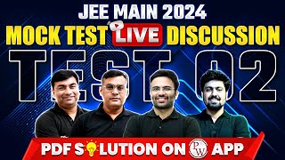 LIVE  Mock Test Discussion For JEE MAIN 2024  Test 2  Manzil 2024 [upl. by Elmira]