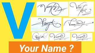 ✔️ V Signature Style  How To Draw Signature Like A Billionaire Alphabet V [upl. by Gilli411]