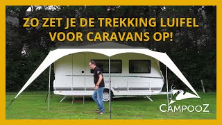 Campooz Trekking luifel snel opzetten  In 10 stappen aan je caravan  Caravanning instructie [upl. by Allard]