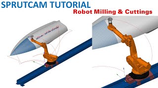 SprutCAM Tutorial 173  Robot Industry Milling amp Cutting Toolpath Machining [upl. by Race67]