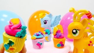 Spielspaß mit PlayDoh  Die kleinen Ponys feiern eine Party  Wir machen Cupcakes [upl. by Aerdnaed383]