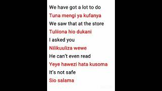 daily swahili phrasespractice swahili speaking [upl. by Nylhsa]