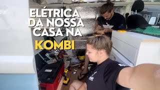 Fazendo a elétrica da nossa Kombi home [upl. by Eillak]