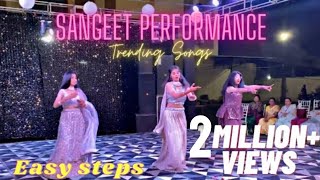 Sangeet Dance by Grooms Sisters  Nach de ne saare  Badhai ho sangeet dance dancevideo [upl. by Eichman]