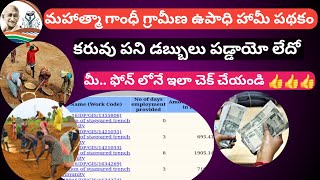 కరువు పనిఉపాధి హామీ పథకంNrega payment check [upl. by Pelage]