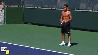 Nicolas Almagro Hitting Forehands and Backhands in Slow Motion HD  Indian Wells Pt 03 [upl. by Hermione911]