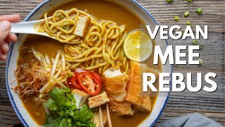 Vegan Mee Rebus  A slurpilicious noodle dish in a scrumptious gravy [upl. by Lara]