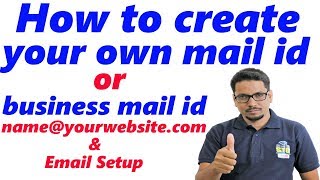 Hindi  How to create a custom email address at your domain name contactyoursitecom [upl. by Sella]