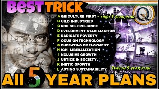 Five Year Plans in India Easy Tricktrending economy india viralvideo studyiq [upl. by Dahs]