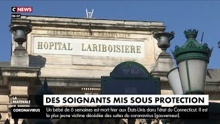 A lhôpital Lariboisière de Paris les soignants placés sous protection [upl. by Light]