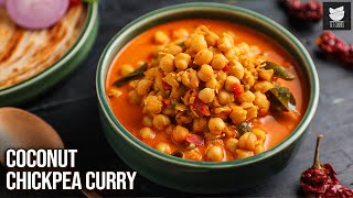 Coconut Chickpea Curry  How to Make South Indian Style Coconut Chickpea Curry Recipe Varun Inamdar [upl. by Nadoj]