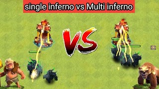 Single inferno vs Multi inferno tower base formation clashofclans game reupload [upl. by Ahsytal166]