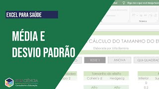 Excel Para Saúde Como fazer um gráfico de MÉDIA e DESVIO PADRÃO [upl. by Yvan]