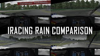 iRacing RAIN comparison  LIGHT vs MODERATE vs HEAVY vs VERY HEAVY  MONZA Ferrari 296 GT3 [upl. by Josefina]