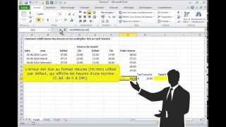 Format heures personalisés calculer des heures de travail et le salaire [upl. by Eldwun]