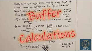 Buffer Calculations  Weak Acid  Salt Buffers  ALevel Chemistry [upl. by Jervis]