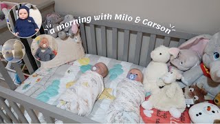 Milo amp Carsons Morning Routine  Sophias Reborns [upl. by Neerual]