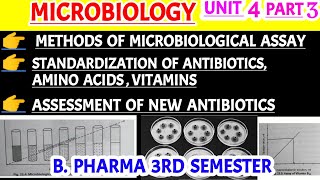 Principle and method of different microbiological assay  Methods for standardization of antibiotic [upl. by Ridinger]