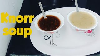 How to make Knorr 🍲 soup  Instent Knorr soup recipes in Telugu [upl. by Boote]