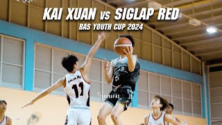 KAI XUAN vs SIGLAP RED  BAS YOUTH CUP 2024 BOYS U18 GROUP STAGE HIGHLIGHTS [upl. by Leunamme]