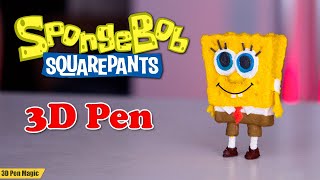 SpongeBob  3D Pen  Simple tutorial [upl. by Essilec]