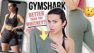 WHY ARE WE NOT TALKING ABOUT THESE NEW GYMSHARK SCRUNCH LEGGINGS  CAMO CHANGES TRY ON HAUL REVIEW [upl. by Anilos488]