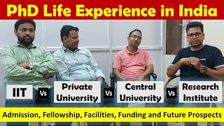 PhD Life Experience in India  IIT Central University Private University and Research Institute [upl. by Orella373]