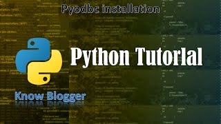 How to install pyodbc  how to install pyodbc for python 37  in python  in windows [upl. by Honey151]