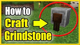 How to Make a Grindstone in Minecraft Survival Recipe Tutorialdisenchant weapons [upl. by Weston684]