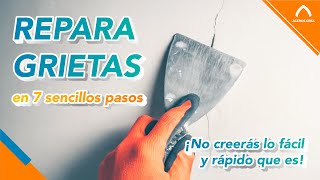 🏡 7 Pasos para Reparar Grietas de paredes fácil y rápido 🙌 [upl. by Carri]