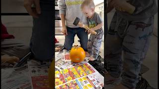 DIY Toddler Pumpkin carving 🎃 halloween Diy [upl. by Miah930]