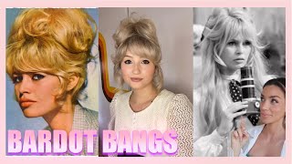 Brigitte Bardot Iconic Hairstyle  BARDOT BANGS [upl. by Ahsilrac]