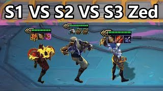 S1 VS S2 VS S3 WHICH ZED IS THE BEST AND WHICH ONE IS MORE FUN  TFT SET 3  聯盟戰棋 [upl. by Ailaro]