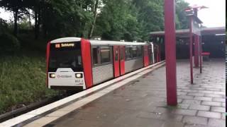 UBahn Hamburg Ausfahrt eines DT3 als U2 in Hagenbecks Tierpark [upl. by Emsmus]