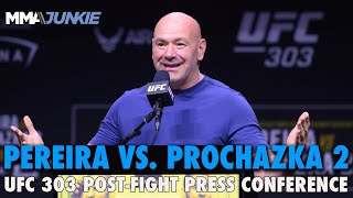 UFC 303 Pereira vs Prochazka 2 PostFight Press Conference [upl. by Enilauqcaj]