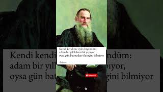 Tolstoy Bir Yıllık Hazırlık Yapıyor Oysa İnsan ne ile yaşarfelsefe [upl. by Eiramenna]