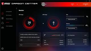 MSI GF 63 laptop Dragon Centre Fan Option Custom profiles after update FIXED [upl. by Ameer]