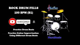 0157 Rock Drum Fills in 100BPM B1 – NaraMusic [upl. by Inatsed]