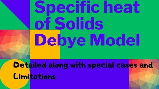 Specific heat of Solids l Debye Model l BSc Physics l Master Cadre Physics l GATE Physics l CSIR NET [upl. by Aidnyc]