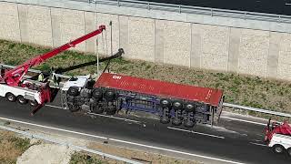 A249 Overturned lorry [upl. by Atikaj792]