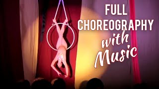 Learn my FIRST Aerial Hoop Routine PART 4 FULL choreography with music [upl. by Laveen672]