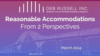 DRI Reasonable Accommodations 2024 Indepth [upl. by Norty]