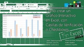 Cómo crear un Gráfico Interactivo en Excel 2013 con Casillas de Verificación o Checkboxes [upl. by Valenta411]